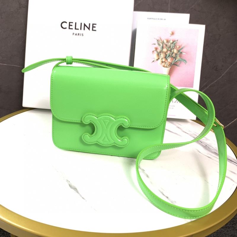 Celine Shoulder Handbag 199233 Green